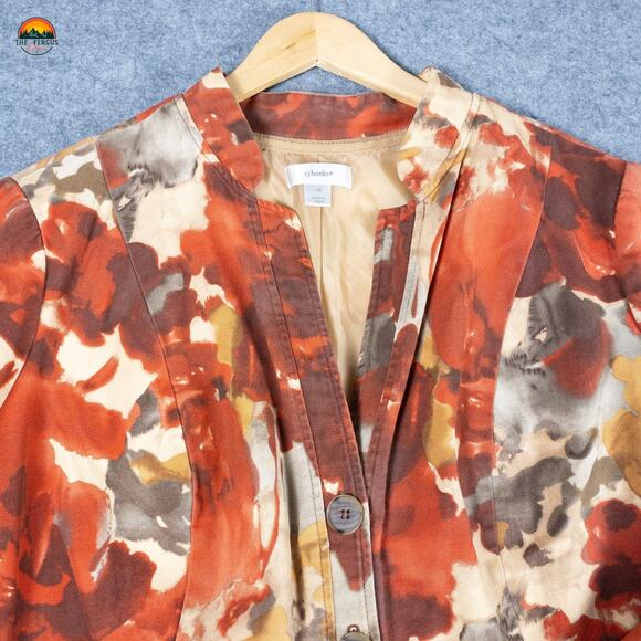 CJ Banks Jacket Multicolor Goblincore Citywear Long Sleeve Women's Size 3X - Picture 3 of 11